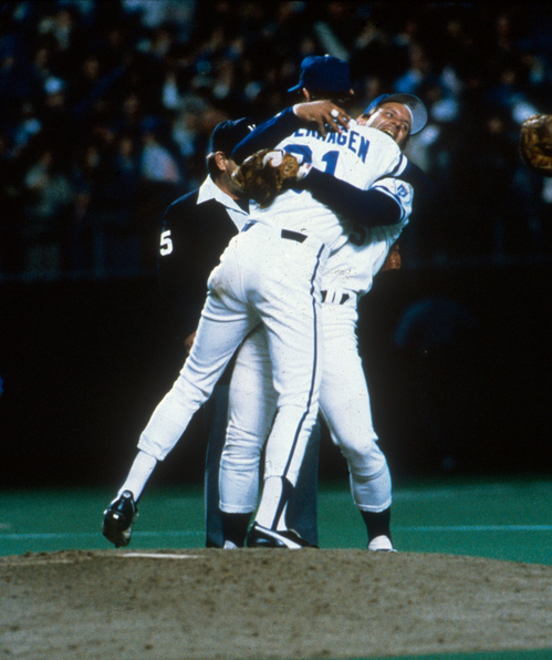 85 WS Game Seven - Bret & Brett Celebration (View 1).jpg